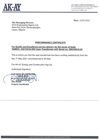 Certification