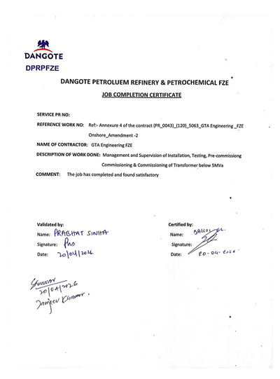 Certification