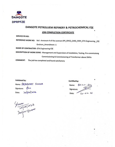 Certification