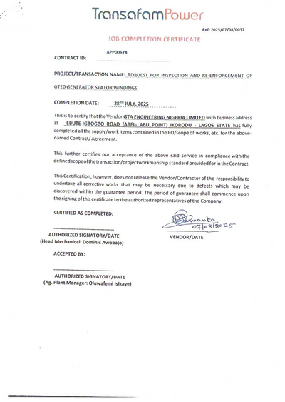 Certification