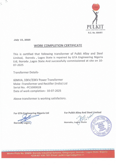 Certification