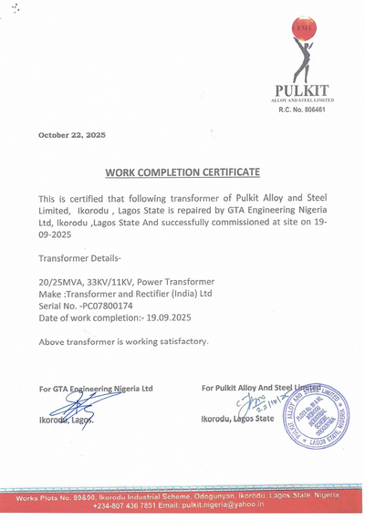 Certification