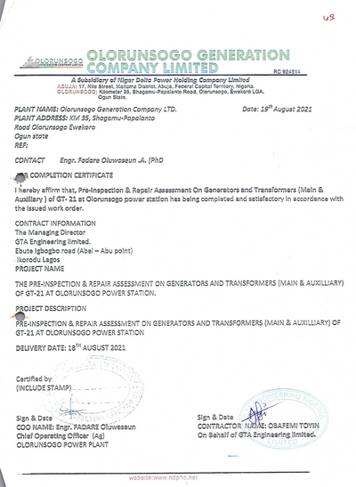 Certification