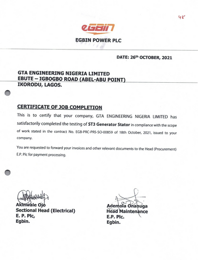 Certification