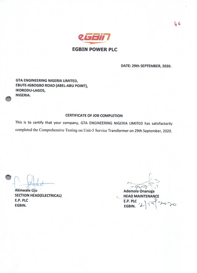 Certification